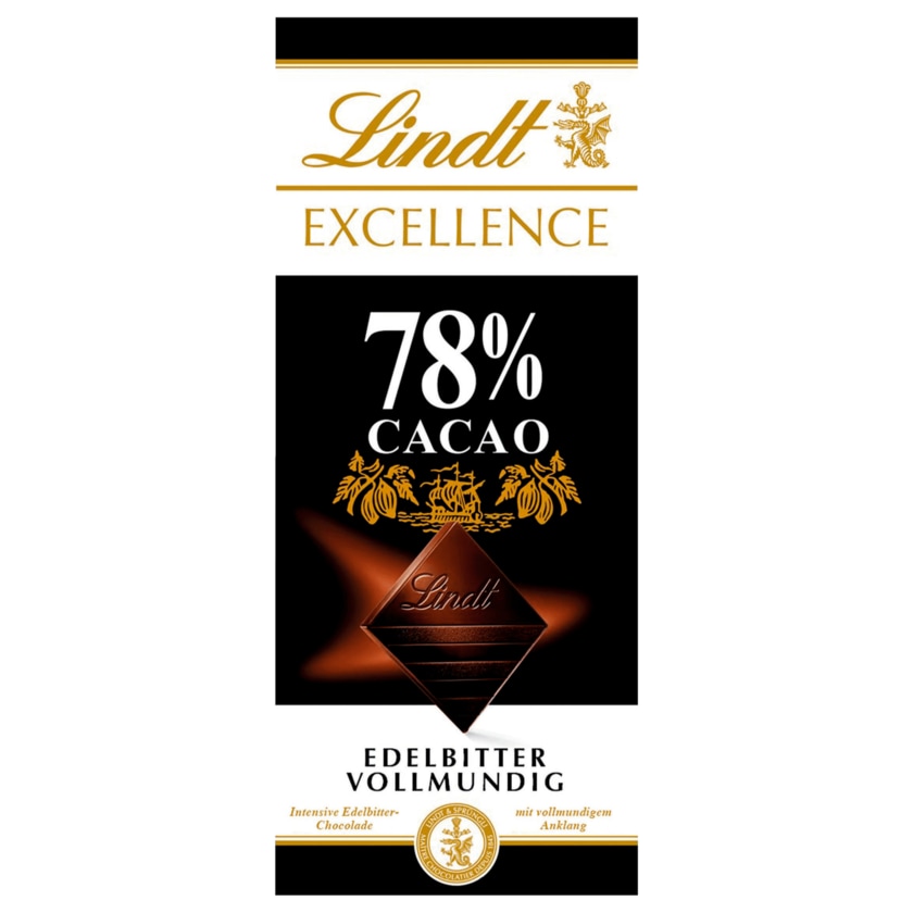 Lindt Excellence Schokolade Edelbitter vollmundig 78% Cacao 100g